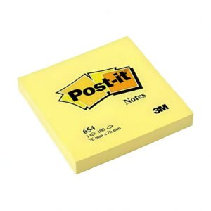Notas adhesivas Post-it 654 3x3 100hjs amarillo b-gigapixel-low resolution v2-2x Notas adhesivas amarillas 3x3" (100hjs) Post-it 654