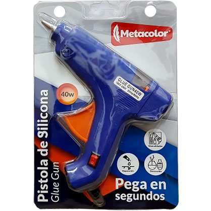Pistola de silicón 40W Metacolor SL-448P -azul