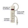 Regleta protector de Picos 4 contactos Volteck b Regleta protector de Picos de 4 contactos Volteck MUL-4 -Beige