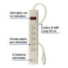 Regleta protector de Picos 6 contactos Volteck Regleta protector de Picos de 6 contactos Volteck MUL-6 -Beige