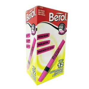 Resaltador Biselado BEROL -Rosado