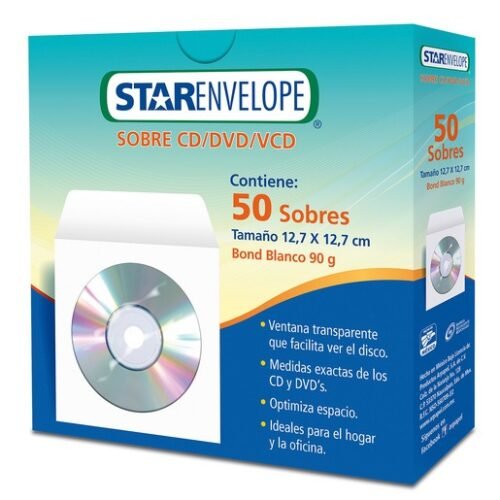 Sobres para CD DVD Star envelope HA0136 12.7x12.7 cm b Sobres para CD/DVD Star envelope HA0136 12.7x12.7 cm