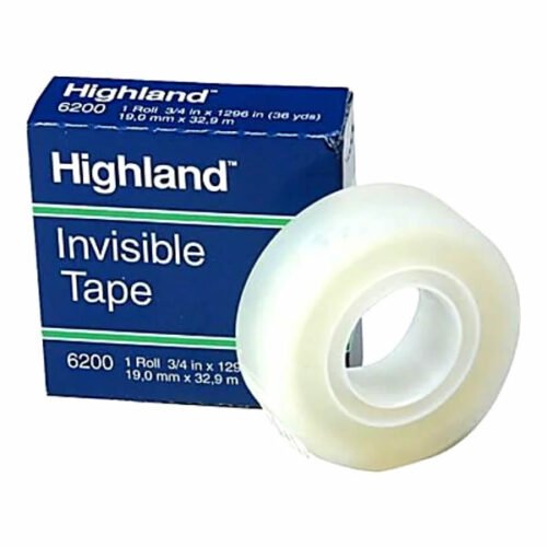 Tape transparente mágico (invisible) 19mm x 36yds Highland 6200 Tape transparente mágico (invisible) 19mm x 36yds Highland 6200