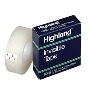 Tape transparente mágico (invisible) 19mm x 36yds Highland 6200