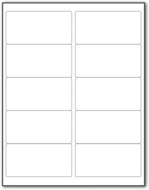 Etiquetas adhesivas 4x2" (10 por hoja) PAPER DEPOT