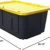 Caja de almacenamiento GREENMADE de 27 galones, negro y amarillo