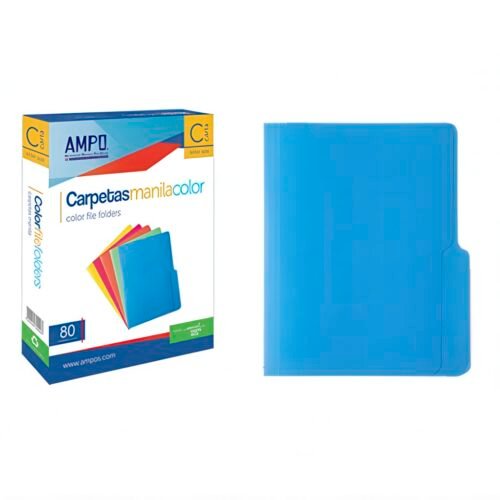 Carpeta / Folder Manila carta Azul -AMPO