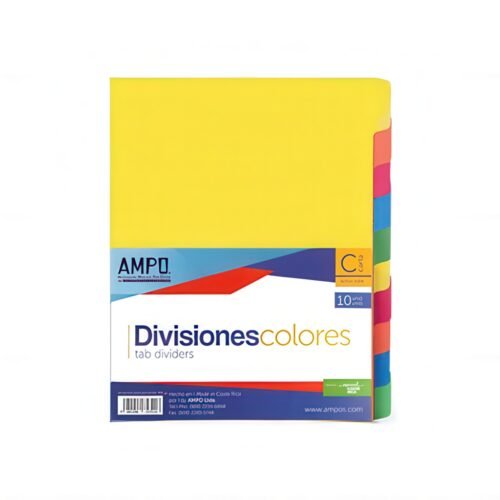 Separador de 10 divisiones AMPO Colores
