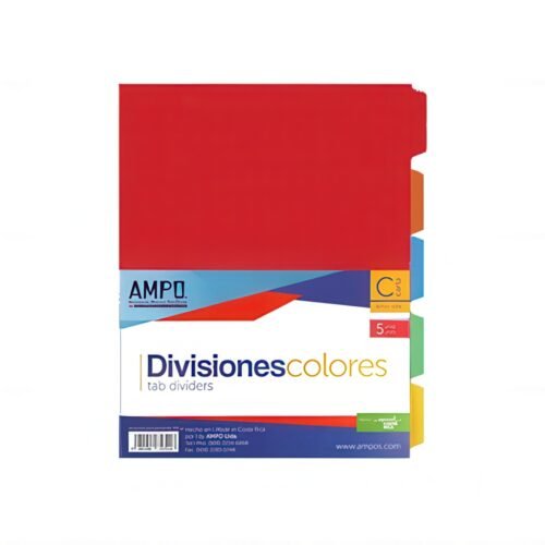Separador de 5 Divisiones AMPO Colores