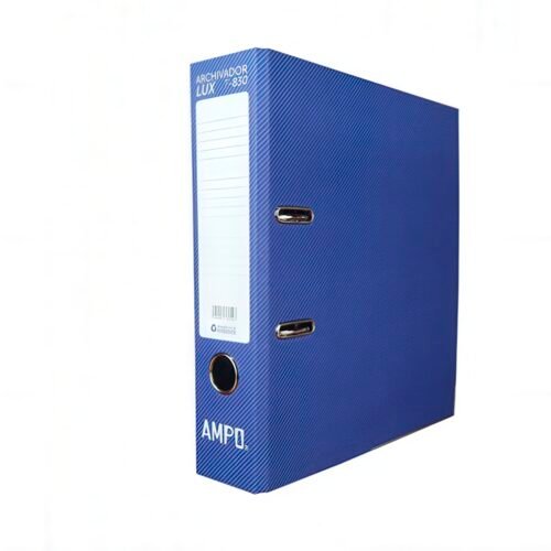 Archivador Carta 2 anillos, Azul -AMPO LUX T-830