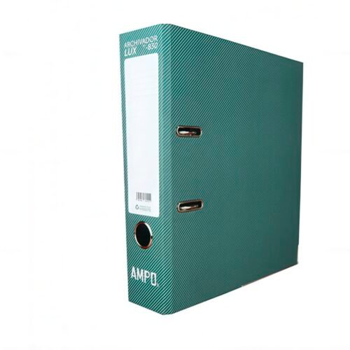 Archivador Carta 2 anillos, Verde -AMPO LUX T-830