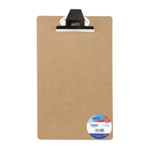 TABLA-CARTÓN-PRENSADO-TAMAÑO-OFICIO-AMPO Tablero madera c/clip Oficio -AMPO