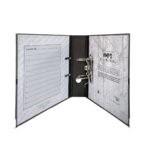 Archivador Carta 2 anillos, Negro AMPO T-830