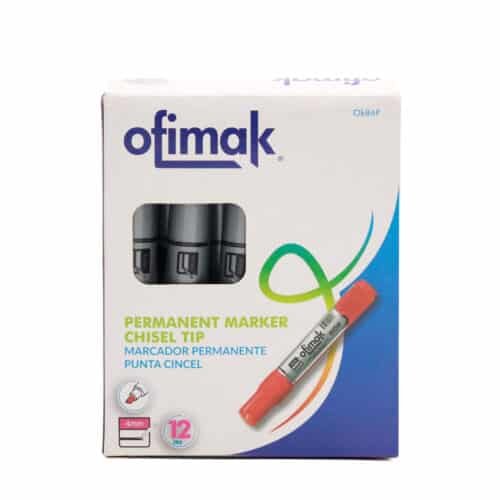 ok86p Marcador permanente 4mm biselado Ofimak OK86P (Rojo)