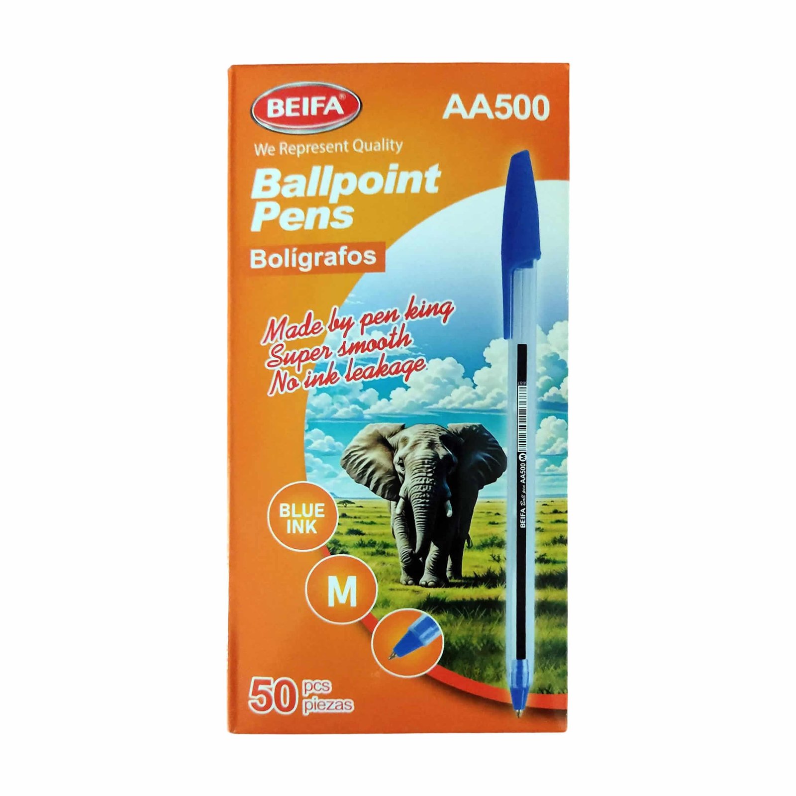 Boligrafo 1.0 Beifa AA500-50B1 -Azul
