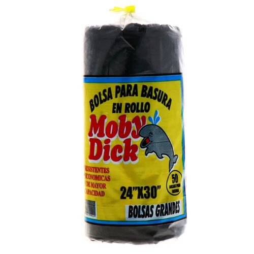 Bolsa para basura 24x30", rollo de 50 unidades -MobyDick
