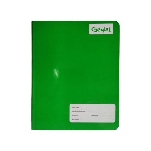 Cuaderno único corto sin forro, 200hjs -Genial v/Colores