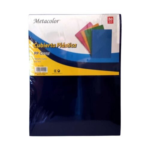 Cubierta plástica Metacolor PP-30(AZ) 8.5x11"(carta) Azul. [PQ]x50U