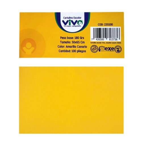 Cartulina Iris VIVO 50 x 65cm -Amarillo Canario