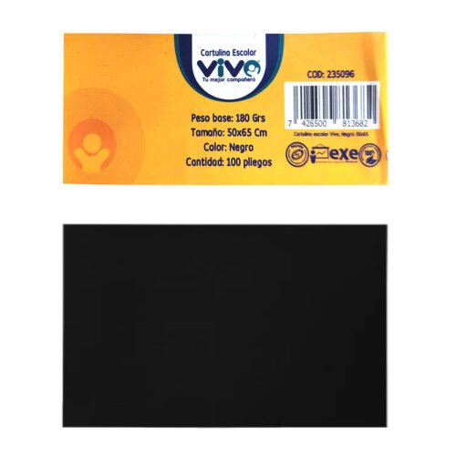 Cartulina Iris VIVO 50 x 65cm -Negro