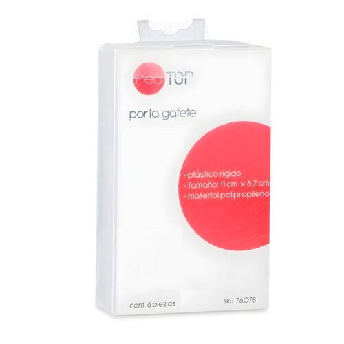 porta gafete red top 2 Porta gafete plástico rígido 11 x6.7cm Red Top