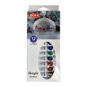 Pintura Acrílica Beifa – Set 12 Colores x 12 ml Pintura Acrílica Beifa – Set 12 Colores x 12 ml