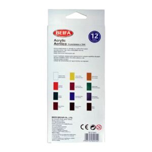 Pintura Acrílica Beifa – Set 12 Colores x 12 ml B Pintura Acrílica Beifa – Set 12 Colores x 12 ml