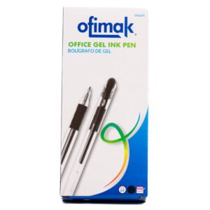 Bolígrafo gel punta fina 0.7 Ofimak OK467L -Negro