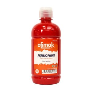 Pintura acrílica 500ml, Rojo -Ofimak OK667B6