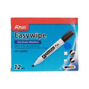 Marcador p/pizarra acrílica biselado Aplus Easywipe BY102600 -Azul