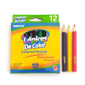 Lápices de color cortos hexagonal Beifa AD808A-12H