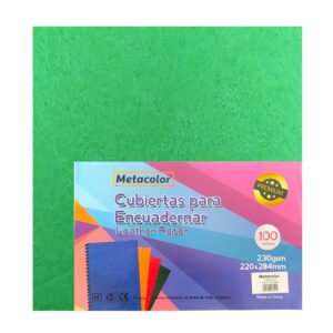 Cubiertas para Encuadernar premium (Verde) -Metacolor CL230-12(VER)