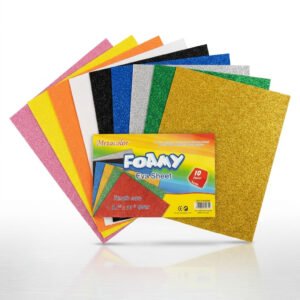 Láminas de Foamy Escarchado colores surtidos, carta (Paq x 10 U)