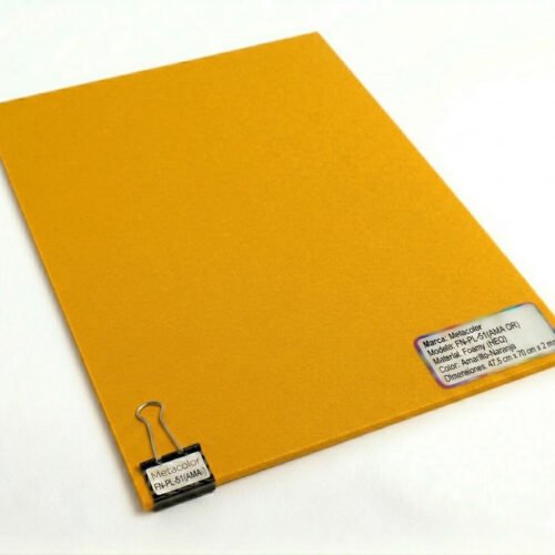 Foami Metacolor – Pliego 47.5 cm x 70 cm x 2 mm (Pack de 10) Amarillo Oscuro