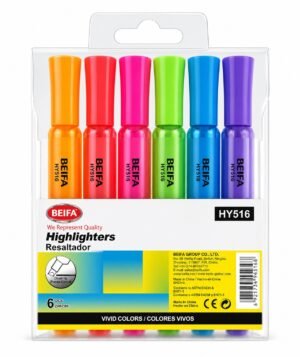 Resaltadores BEIFA HY516 – Pack de 6 Colores Vibrantes