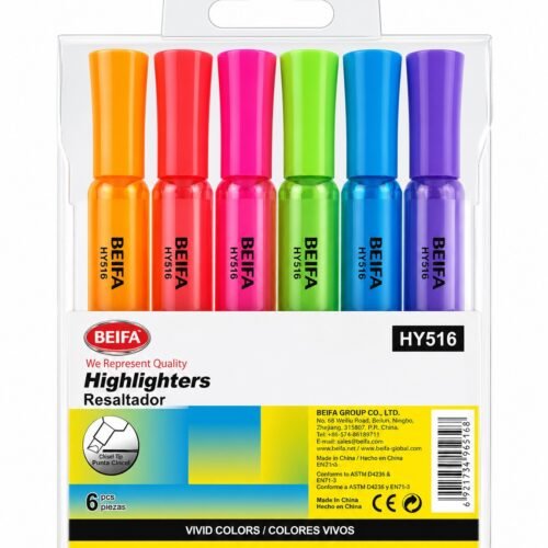 Resaltadores BEIFA HY516 – Pack de 6 Colores Vibrantes