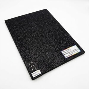 Foami Escarchado Metacolor - Pliego Grande (Pack de 10) Negro