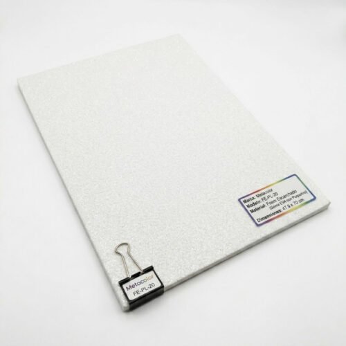 fe-pl-20 Foami Escarchado Metacolor - Pliego Grande (Pack de 10) Blanco