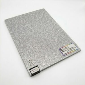 fe-pl-24 Foami Escarchado Metacolor - Pliego Grande (Pack de 10) Plateado