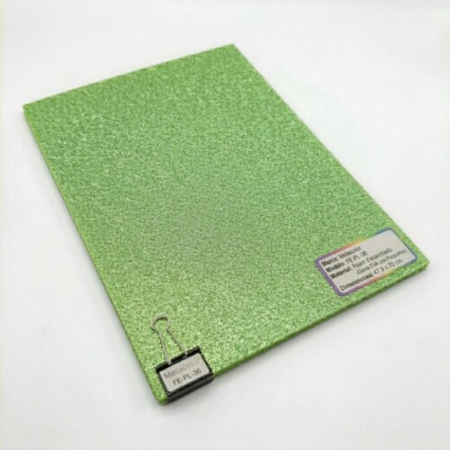 Foami Escarchado Metacolor - Pliego Grande (Pack de 10) Verde claro