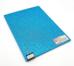 Foami Escarchado Metacolor - Pliego Grande (Pack de 10) Celeste