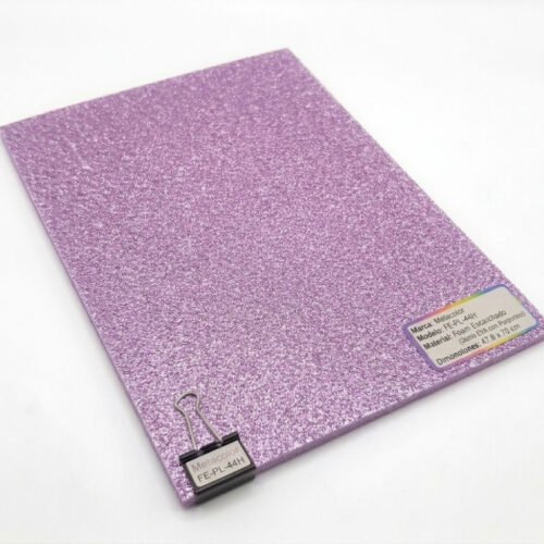 Foami Escarchado Metacolor - Pliego Grande (Pack de 10) Lila