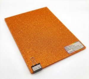 Foami Escarchado Metacolor - Pliego Grande (Pack de 10) Naranja