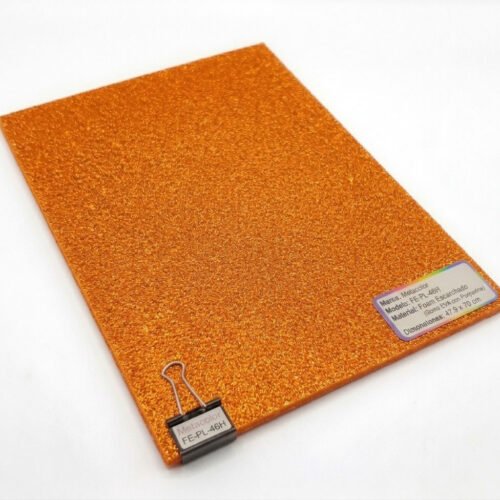 Foami Escarchado Metacolor - Pliego Grande (Pack de 10) Naranja
