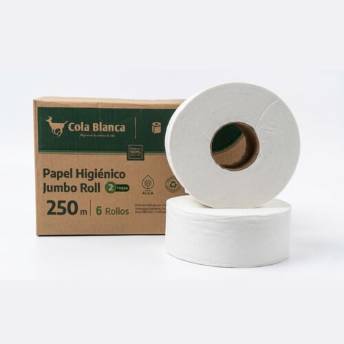 papel higienico cola blanca jumbo roll de 250m Papel Higiénico Jumbo Roll 250m –Cola Blanca