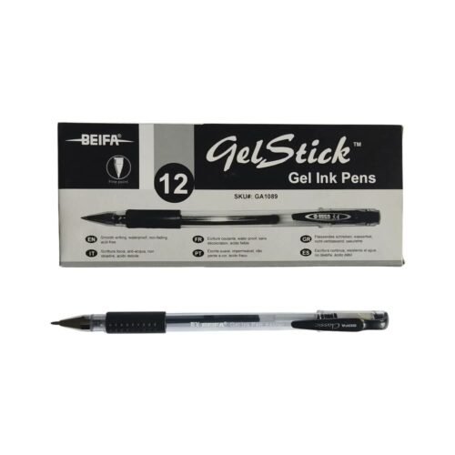 GA1089(NEG) Bolígrafo de Gel Punta Fina Beifa -Negro