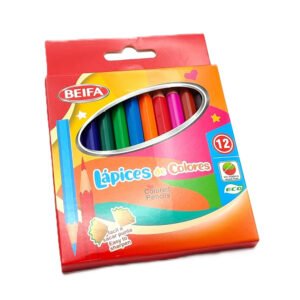 Lápices cortos de Colores (Pack de 12 Piezas) – Beifa MK2-12