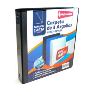 Binder / Carpeta de 3 Argollas 1.5" –Metacolor PP-07-1.5(NEG)
