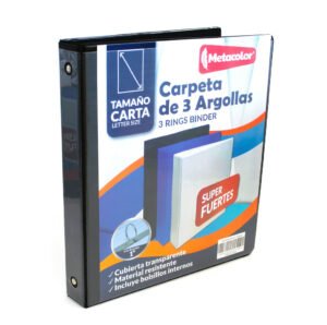 PP-07-1(NEG) Binder / Carpeta de 3 Argollas 1" –Metacolor PP-07-1(NEG)