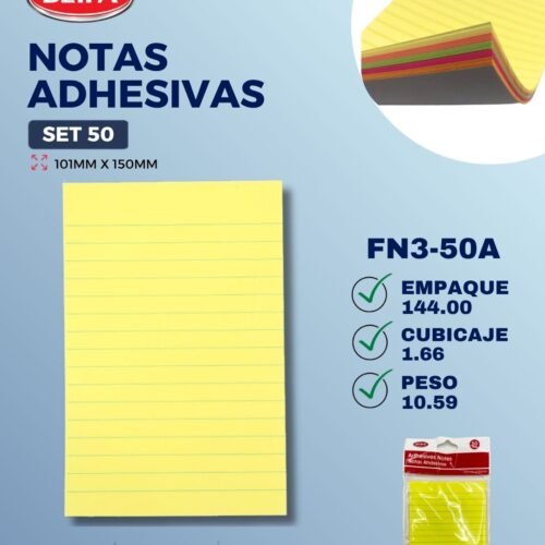 FN3-50A Notas adhesivas set 50 101mmx150mm Beifa FN3-50A